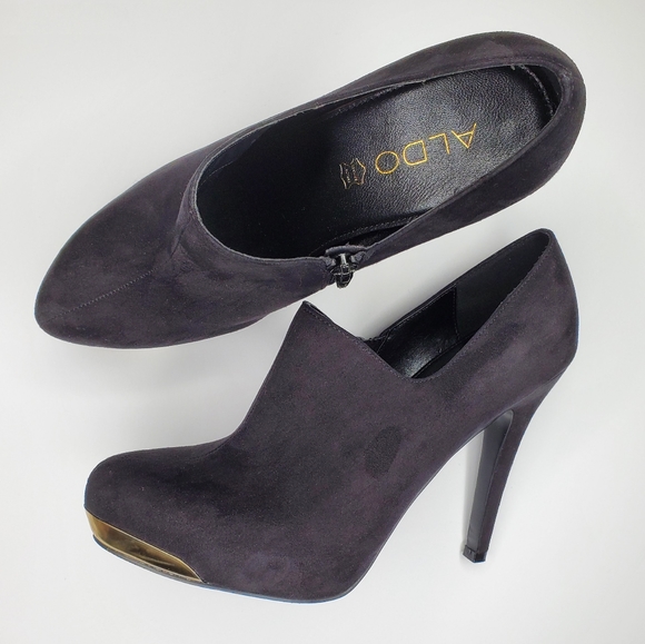 Aldo Shoes - Aldo Black Suede Platform Ankle Booties